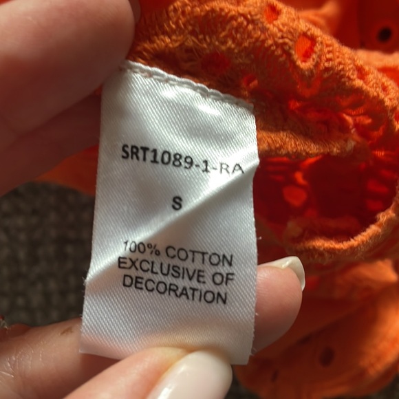 EUC Cute Orange THML top Sz S - Picture 4 of 4